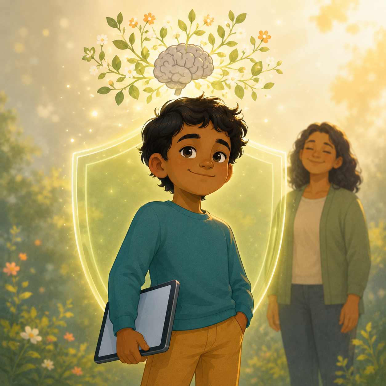 Child confident, brain blooming, parent relaxed